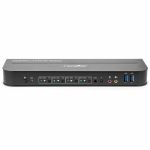 Rocstor SolidKVM SK04 DisplayPort 1.4 and USB 3.0 4x1 KVM Switch - 4 Computer(s) - 1 Local User(s) - 4K - 4096 x 2160 - 8 x USB - USB 2.0 - HDMI - 5 x DisplayPort