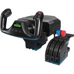 Logitech G Flight Yoke System Professional Simulation Yoke and Throttle Quadrant - Cable - USB - PC  Mac - 4 ft Cable