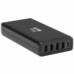 Eaton Tripp Lite Series USB-IF Certified Multi-Device USB Charger  110W Total  1x USB-C PD 3.0 PD port (86W) and 4x USB-A Auto-sensing ports - 120 V AC  230 V AC Input - 5 V DC/4.80 A