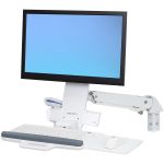 Ergotron StyleView Mounting Arm for Monitor  Keyboard  Bar Code Reader  Mouse - Height Adjustable - 24in Screen Support - 29.10 lb Load Capacity - 75 x 75  100 x 100 - VESA Mount Compat