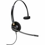 Poly EncorePro 510 with Quick Disconnect Monoaural Headset TAA - Mono - Mini-phone (3.5mm) - Wired - 20 Hz to 10 kHz - Over-the-head  On-ear - Monaural - Supra-aural - 2.58 ft Cable - N