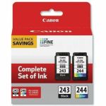 Canon PG-243 / CL-244 Original Laser Ink Cartridge - Value Pack - Black  Color Pack - Laser