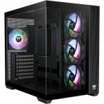 Thermaltake View 380 TG ARGB Mid Tower Chassis - Mid-tower - Black - SPCC  Tempered Glass - Mini ITX  Micro ATX  ATX Motherboard Supported - 10 x Fan(s) Supported - 1 x Internal 3.5in B