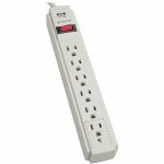 Eaton Tripp Lite Series Protect It! 6-Outlet Surge Protector  4 ft. (1.22 m) Cord  790 Joules  Diagnostic LED  Light Gray Housing - 6 x NEMA 5-15R - 1800 VA - 790 J - 120 V AC Input - 1