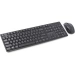 Kensington Pro Fit Wireless Desktop Set - Black - USB Wireless RF 2.40 GHz Keyboard - English (US)  International - Black - USB Wireless RF Mouse - Laser - 1000 dpi - Scroll Wheel - Bla