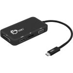 SIIG USB-C to 4-in-1 Multiport Video Adapter - DVI/VGA/DP/HDMI - for Notebook  Desktop PC - USB Type C - HDMI - DVI - VGA - DisplayPort - Black - Thunderbolt - Wired