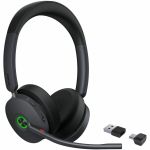 Yealink BH74 Headset - Microsoft Teams Certification - Stereo - Wireless - Bluetooth - 164 ft - 20 Hz to 20 kHz - Over-the-head  On-ear - Binaural - Supra-aural - Noise Cancelling Micro
