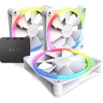 NZXT RF-D12TF-W1 F120 RGB DUO Fan White 3-Pack 4-Pin PWM 500-1800rpm RGB Lighting 29dBA