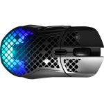 SteelSeries Aerox 5 Wireless Gaming Mouse - Optical - Cable/Wireless - Bluetooth/Radio Frequency - 2.40 GHz - Black - USB Type C - 18000 dpi - Scroll Wheel - 9 Button(s) - 9 Programmabl