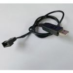 12V USB to 3-Pin/4-Pin PWM PC Fan Sleeved Power Adapter Cable 23in (60cm)