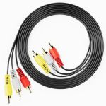 3RCA Male to 3RCA Male Cable 5ft Black