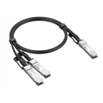 400Gb/s Passive QSFP-DD 8 x 50G PAM4 to 2 x 200G QSFP56 4 x 50G PAM4 DAC Cable 1.6ft Black