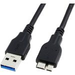 USB 3.0 A Male to Micro B Cable 0.2M (0.66') Black