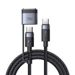 Mcdodo CA-0140 140W 2-in-1 Magnetic Cable USB-C USB-C+ MagSafe3 6.6ft Black