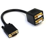 SVGA Cable Splitter 1M/2F Black 6in