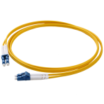 15M (49.2') Yellow Fiber Patch Cord LC/UPC-LC/UPC SM-G652D Duplex  3.0mm PVC
