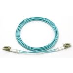 Fiber Patch Cord LC/UPC-LC/UPC MM-OM4 Duplex 3.0mm PVC 0.5M (1.5ft) Aqua