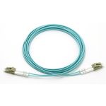 1M (3.3') Aqua Fiber Patch Cord LC/UPC-LC/UPC MM-OM4 Duplex 3.0mm PVC