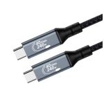 USB4.0 40Gbps Type CM  to CM Braided Cable 240W (48V 5A) Support Dual 4K@60Hz Single 8K@60Hz 6ft Black