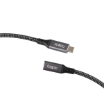 USB4.0 40Gbps Type CM  to CF Braided Cable 1.5ft 240W(48V 5A) Support Dual 4K@60HzSingle 8K@60Hz  Black