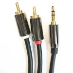 3.5mm Male to 2 RCA Male Cable  1M 3'