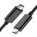 USB 3.1 Type C to C 100W PD Fast Charging Cablewith E-Marker 10Gbps 3.3'  Black