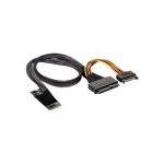 M.2 M-key to U.2 SFF-8639 Cable w/ 15 Pin Female SATA Connector 50cm Black