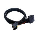 U.2 (SFF-8639) NVMe PCIe to Mini SAS (SFF-8643) SSD Cable 50cm Black