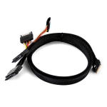 Slim Line SAS(8654) 8I to 8639*2 Data Server Cable Black