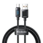 Mcdodo CA-0330 6A USB A to USB C Cable withDynamic Charging LED 4ft Black