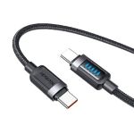 Mcdodo CA-0350 240W Type C Cable with DynamicCharging LED 4ft Black