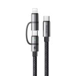 Mcdodo CA-0450 2 in 1 USB 3 USB-C to USB-C+ Lightning Cable 1.2M (3.9ft) Black