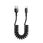 Mcdodo CA-6420 USB A to USB C Coiled Cable Support QC4.0/3.0 6ft Black