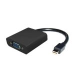 #LU619M Mini Displayport M to VGA F Adapter Black 