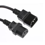Power cord C13-C14 SJT 1.5ft 18AWG UL Listed. 300V. VW-1. 105degC 0.824. 10A-250V.  Black