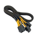CPU 8 Pin Female to Dual PCIe 8 Pin (6+2) Male Power Adapter Sleeved Splitter Cable for Graphics Card BTC Miner 21in (53cm)