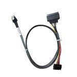SlimSAS (SFF-8654)  38Pin to U.2 NVMe (SFF-8639) 68Pin Cable with Power 75cm Black