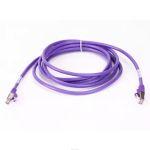 S/FTP Cat6a Patch 10ft Purple 26AWG Cable 10 Gigabit RJ45