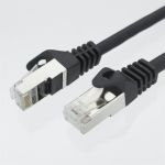 S/FTP Cat6a Patch 5ft Black 26AWG Cable 10 Gigabit RJ45