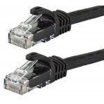 CAT6 1ft Black 24AWG Cable 550MHz UTP Straight Patch