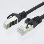 Cat7 Shielded Patch 28AWG Cable 0.5ft Black