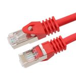 Cat7 Shielded Patch 28AWG Cable 25ft Red