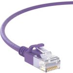 Cat6a SLIM UTP 30AWG Cable 5ft Purple