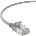 Cat6a SLIM UTP 30AWG Cable 12ft Grey