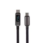USB2.0 Type CM  to CM LED Light Braided Cable 240W(48V 5A) 480Mbps 5ft Black