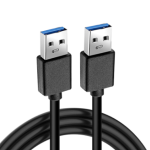 USB 3.0 Type A Male to Male Cable up to 5Gbps 1.6' (50cm)  Black