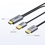Unitek V1714AGY01 HDMI to DisplayPort 1.8M(6ft) 4K Cable Space Grey