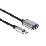 USB-C 3.1 to USB-A 3.0 Female OTG Cable Gray