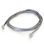 C2G 09590 14ft RJ11 Modular Telephone Cable RJ-11 Male to RJ-11 Male Silver