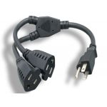 MC M05-113YUL 1ft 1-to-2 Y Power Cord Splitter